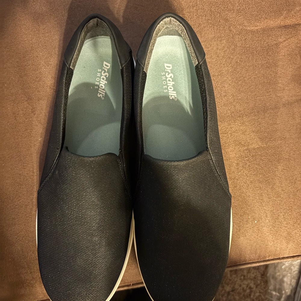 Dr. Scholl's Black Slip-On Loafers with Sparkle